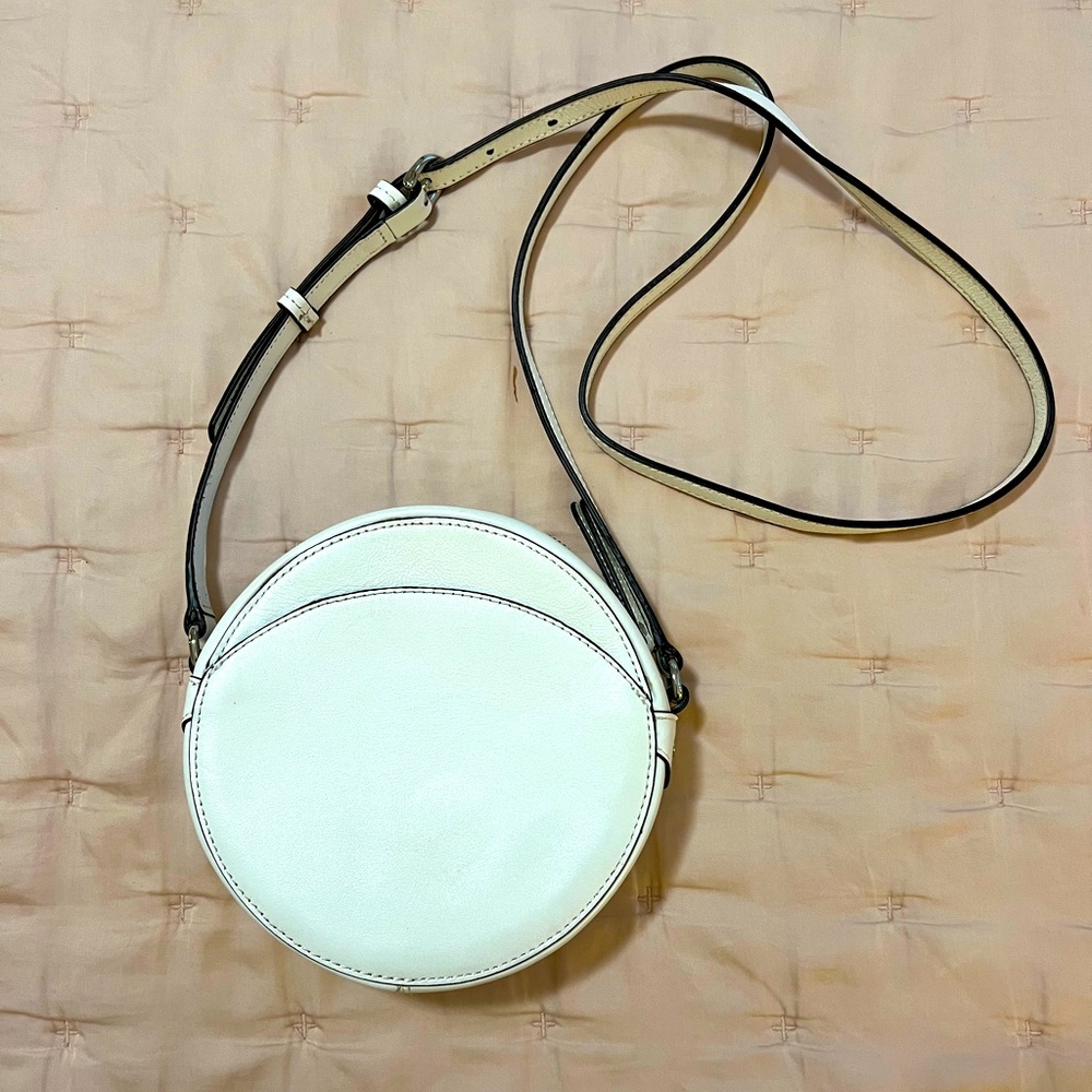 Banana Republic leather circle crossbody bag